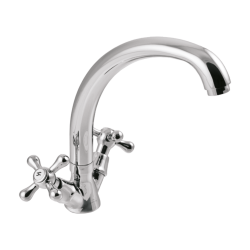 INVENA - Umyvadlová/dřezová baterie ROMA, 20cm lux spout (BU-23-00S-L)