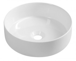 ISVEA - INFINITY ROUND keramické umyvadlo na desku, průměr 36cm, bílá (10NF65036)