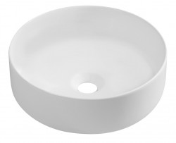 ISVEA - INFINITY ROUND keramické umyvadlo na desku, průměr 36cm, bílá mat (10NF65036-2L)