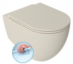 ISVEA - INFINITY závěsná WC mísa, Rimless, 36,5x53cm, ivory (10NF02001-2K)