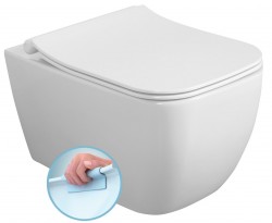 ISVEA - VEA závěsná WC mísa Rimless, 34,5x52cm, bílá (10VA02001)