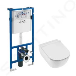 JIKA - Mio-N Set předstěnové instalace a závěsného klozetu, Rimless, DualFlush, bílá (H6007140000002)