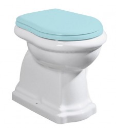 KERASAN - RETRO WC mísa stojící, 38,5x59cm, zadní odpad, bílá (101101)