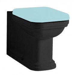 KERASAN - WALDORF WC kombi mísa 40x68cm, spodní/zadní odpad, černá mat (411731)