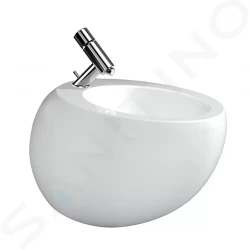 Laufen - Il Bagno Alessi One Závěsný bidet, boční přívod vody, s LCC, bílá (H8309714003041)