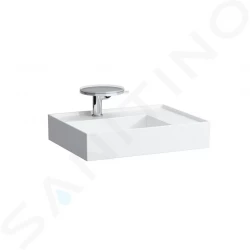 Laufen - Kartell Umyvadlo 600x460 mm, s 1 otvorem pro baterii, SaphirKeramik, s LCC, bílá (H8103344001111)