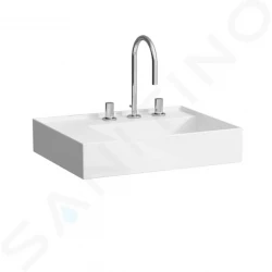 Laufen - Kartell Umyvadlo 600x460 mm, se 3 otvory pro baterii, SaphirKeramik, bílá (H8103350001581)