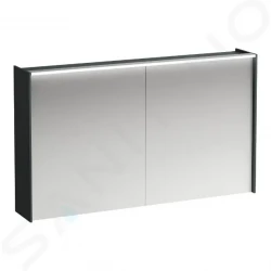 Laufen - Lani Zrcadlová skříňka s LED osvětlením, 71x122x21 cm, 2 dvířka, šedá (H4038221122661)