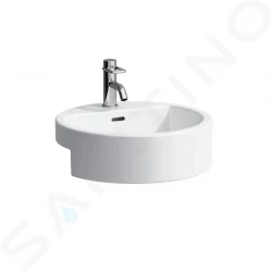 Laufen - Living Umyvadlo zápustné 460x460 mm, s 1 otvorem pro baterii, bílá (H8134310001041)