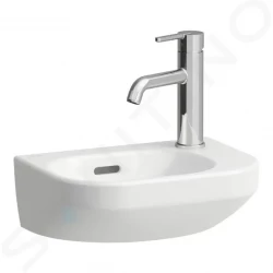 Laufen - Lua Umývátko 36x25 cm, s přepadem, otvor pro baterii vpravo, bílá (H8150800001061)