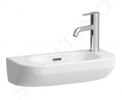 Laufen - Lua Umývátko 50x23 cm, s přepadem, otvor pro baterii vpravo, LCC, bílá (H8150824001061)