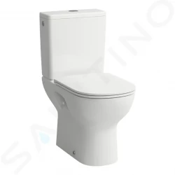 Laufen - Lua WC kombi se sedátkem SoftClose, spodní odpad, boční napouštění, Rimless, DualFlush, bílá (H8670870009721)