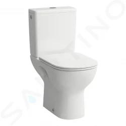 Laufen - Lua WC kombi se sedátkem SoftClose, zadní odpad, boční napouštění, Rimless, DualFlush, bílá (H8670860009721)