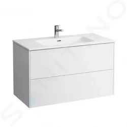 Laufen - Pro S Skříňka s umyvadlem, 1000x610x500 mm, 2 zásuvky, lesklá bílá (H8649622611041)