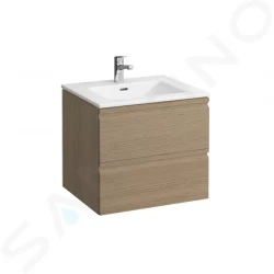 Laufen - Pro S Skříňka s umyvadlem, 600x500 mm, 2 zásuvky, světlý dub (H8619614791041)