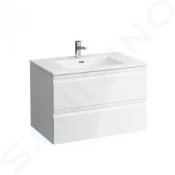 Laufen - Pro S Skříňka s umyvadlem, 800x500 mm, 2 zásuvky, lesklá bílá (H8619634751041)