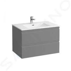 Laufen - Pro S Skříňka s umyvadlem, 800x500 mm,  2 zásuvky, matný grafit (H8619634801041)