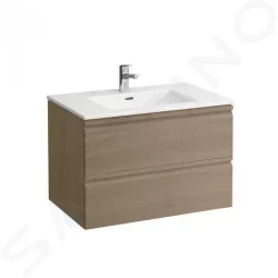 Laufen - Pro S Skříňka s umyvadlem, 800x500 mm,  2 zásuvky, světlý dub (H8619634791041)