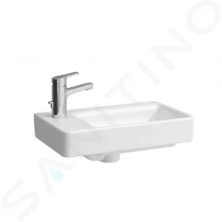 Laufen - Pro S Umývátko, 480x280 mm, 1 otvor pro baterii vlevo, s LCC, bílá (H8159554001041)