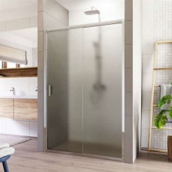 MEREO - Sprchové dveře, LIMA, dvoudílné, zasunovací, 100x190 cm, chrom ALU, sklo Point (CK80402K)