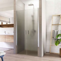 MEREO - Sprchové dveře, Lima, dvoukřídlé, lítací, 100x190 cm, chrom ALU, sklo Point (CK80532K)