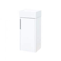 MEREO - Vigo, koupelnová skříňka s keramickým umývátkem, 33 cm, bílá (CN350)