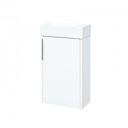MEREO - Vigo, koupelnová skříňka s keramickým umývátkem, 41 cm, bílá (CN340)