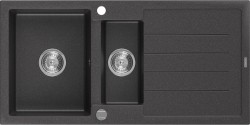 MEXEN - Andres granitový dřez 1.5 s odkapávačem 1000x500 mm, černá spotty (6515101510-76)