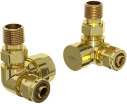 MEXEN - axiální radiátorové ventily, zlatá (W903-000-50)