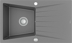 MEXEN - Cesar granitový dřez 1 s odkapávačem 775x470 mm, šedá (6514771010-71)