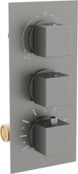 MEXEN - Cube termostatická baterie sprcha/vana 3-output grafit (77503-66)