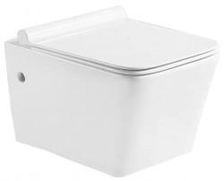 MEXEN - Cube Závěsná WC mísa včetně sedátka s slow-slim, duroplast, bílá (30924000)
