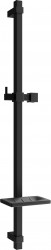 MEXEN - DQ Posuvný držák sprchy s mýdlenkou, 80 cm, černá (79381-70)