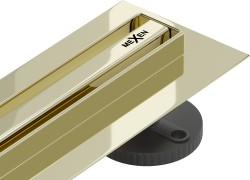 MEXEN - Flat 360 Slim žlab otočný 120 cm zlato (1541120)
