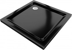 MEXEN - Flat Sprchová vanička čtvercová slim 100 x 100, černá (40701010)