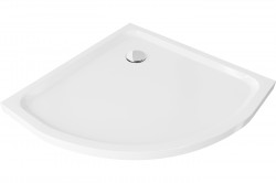 MEXEN - Flat sprchová vanička čtvrtkruhová slim 100 x 100, bílá (41101010)