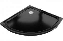 MEXEN - Flat sprchová vanička čtvrtkruhová slim 100 x 100, černá (41701010)