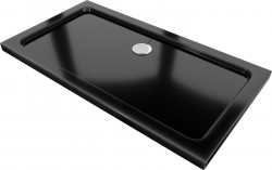 MEXEN - Flat sprchová vanička obdélníková slim 130 x 70, černá (40707013)