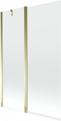 MEXEN - Flip vanová zástěna 1-křídlo 120x150 cm, transparent, zlato (894-120-101-50-00)