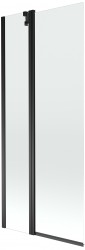 MEXEN - Flip vanová zástěna 1-křídlo 80 x 150 cm, transparent, černá (894-080-101-70-00)