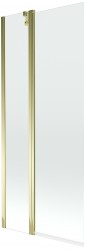 MEXEN - Flip vanová zástěna 1-křídlo 80x150 cm, transparent, zlato (894-080-101-50-00)