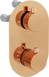 MEXEN - Kai termostatická baterie sprcha/vana 3 výstupy, růžovo zlatá (77602-60)