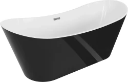 MEXEN - MONTANA volně stojící vana 180x90 cm, bílá/černá bez krytky přepadu a zátky (52011809075-SS)
