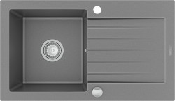 MEXEN - Pablo granitový dřez 1 s odkapávačem 752x436 mm, šedá (6510751010-71)