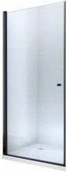 MEXEN - Pretoria Sprchové dveře křídlové 70, transparent, černá se stěnovým profilem (852-070-000-70-00)