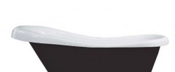 MEXEN - RETRO Volně stojící vana 150x73 cm, bílo-černá , sifon chrom (53251507375)