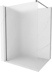 MEXEN/S - Kioto Sprchová zástěna WALK-IN 70 x 200 cm, dekor 8 mm, grafit metal (800-070-101-95-30)