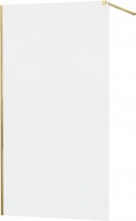 MEXEN/S - KIOTO Sprchová zástěna WALK-IN 70x200 cm 8 mm, zlatá, matné sklo (800-070-101-50-30)