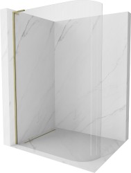 MEXEN/S - KiotoL Sprchová zástěna WALK-IN Walk-in 110 x 200 cm, transparent, złota (800-110-103-50-06)