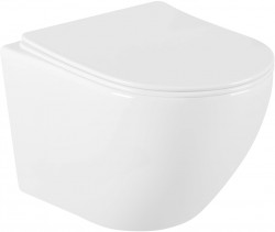 MEXEN/S - Lena Závěsná WC mísa včetně sedátka s slow-slim, duroplast, bílá (30220400)